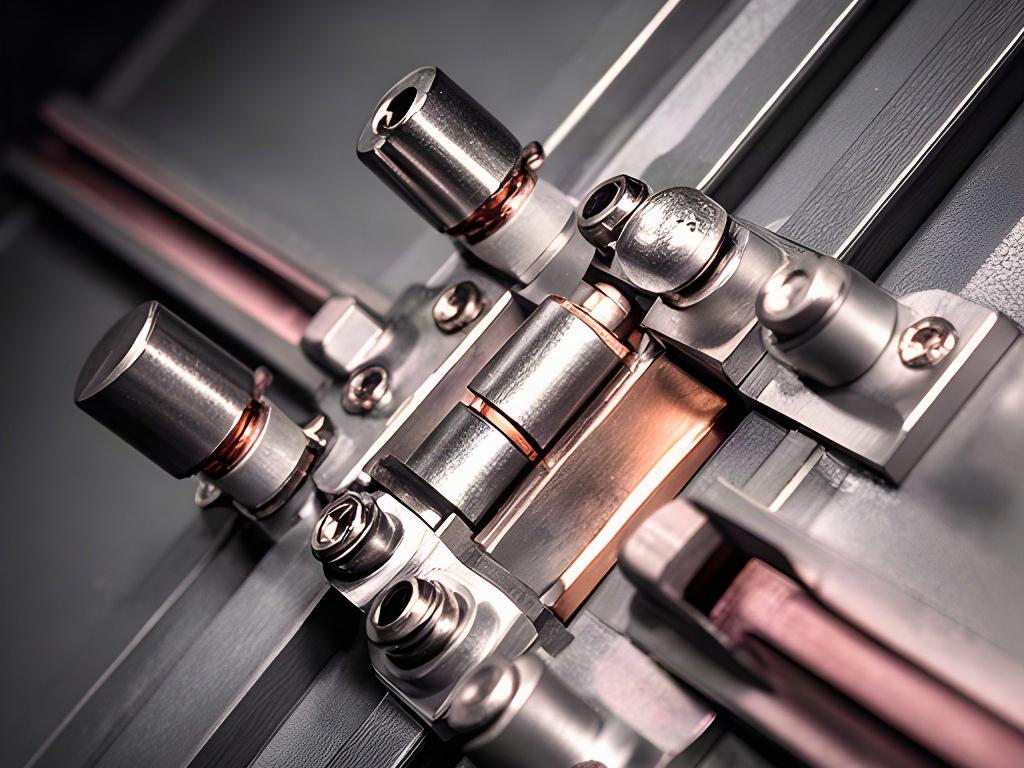 Close-up of reinforced steel plates and a multi-point vault lock mechanism